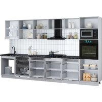 Готовая кухня Интерлиния Мила Gloss 3.6-ПМ1-2 (пепел/пепел/дуб бунратти) - Превью изображения №4 — Интернет-магазин Time-Shop