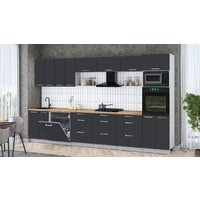 Готовая кухня Интерлиния Мила Gloss 3.6-ПМ1-2 (пепел/пепел/дуб бунратти) - Превью изображения №3 — Интернет-магазин Time-Shop