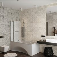 Стеклянная шторка для ванны Roxen Brimen 52010-120 120х140 - Превью изображения №2 — Интернет-магазин Time-Shop