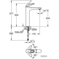 Смеситель Grohe Eurostyle 23570003 - Превью изображения №2 — Интернет-магазин Time-Shop