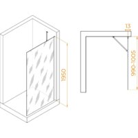 Душевая стенка RGW WA-110 351011010-11 100 (хром/прозрачное стекло) - Превью изображения №2 — Интернет-магазин Time-Shop