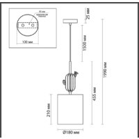 Подвесная люстра Odeon Light Cactus 5425/1 - Превью изображения №2 — Интернет-магазин Time-Shop