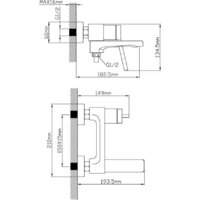 Смеситель Econoce D35 730 EC0732BL (черный) - Превью изображения №3 — Интернет-магазин Time-Shop