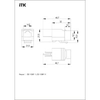 Розетка компьютерная ITK CS1-1C06F-11 - Превью изображения №2 — Интернет-магазин Time-Shop