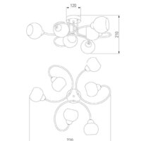 Припотолочная люстра Евросвет Tulia 30136/6 (хром) - Превью изображения №2 — Интернет-магазин Time-Shop