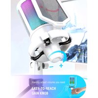 Проводной микрофон FIFINE A6V (белый) - Превью изображения №3 — Интернет-магазин Time-Shop