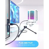 Проводной микрофон FIFINE A6V (белый) - Превью изображения №5 — Интернет-магазин Time-Shop