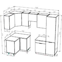 Готовая кухня ВерсоМебель Эко-1 1.2x2.6 левая (белый фасадный/ст.золотистый дуб) - Превью изображения №7 — Интернет-магазин Time-Shop