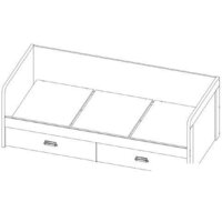 Кровать Anrex Diesel 90-2/D1 90x200 653498 (дуб мадура/веллингтон) - Превью изображения №4 — Интернет-магазин Time-Shop