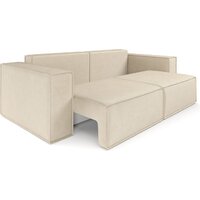 Диван Мебель-АРС Еврокнижка Эмби (бархат бежевый Star Velvet 6 Light Beige) - Превью изображения №5 — Интернет-магазин Time-Shop