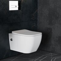 Унитаз подвесной Roxen Cube Bidet One Rimless 6 в 1 StounFix Dual Fresh 596716 (кнопка: хром) - Превью изображения №11 — Интернет-магазин Time-Shop