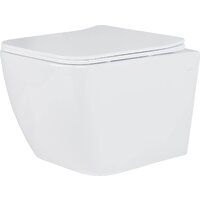 Унитаз подвесной Roxen Cube Bidet One Rimless 6 в 1 StounFix Dual Fresh 596716 (кнопка: хром) - Превью изображения №6 — Интернет-магазин Time-Shop
