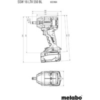 Гайковерт Metabo SSW 18 LTX 550 BL 602404840 (без АКБ, кейс) - Превью изображения №6 — Интернет-магазин Time-Shop