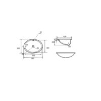 Умывальник Uptrend Coma (глянцевый белый) - Превью изображения №3 — Интернет-магазин Time-Shop