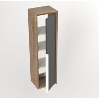  Дабер Шкаф-полупенал 015 СТ15.0.0.22Б (дуб галифакс/серый/ручка белая) - Превью изображения №3 — Интернет-магазин Time-Shop