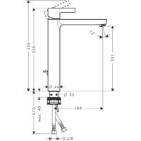 Смеситель Hansgrohe Metris S 31022000 - Превью изображения №2 — Интернет-магазин Time-Shop