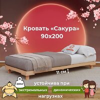 Кровать-тахта Домаклево Сакура 90x200 (береза/натуральный) - Превью изображения №4 — Интернет-магазин Time-Shop