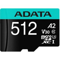 Карта памяти ADATA Premier Pro AUSDX512GUI3V30SA2-RA1 microSDXC 512GB (с адаптером) - Превью изображения №2 — Интернет-магазин Time-Shop