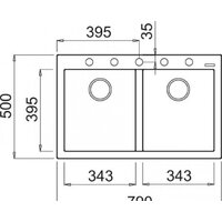 Кухонная мойка Elleci Quadra 350 White K96 - Превью изображения №2 — Интернет-магазин Time-Shop