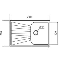 Кухонная мойка Zigmund & Shtain Klassisch 790 (топленое молоко) - Превью изображения №3 — Интернет-магазин Time-Shop