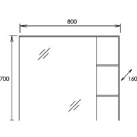  Onika Шкаф с зеркалом Легран 80.00У 208092 - Превью изображения №6 — Интернет-магазин Time-Shop