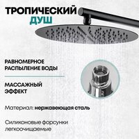 Душевая система  Grocenberg GB5099BL-1 (черный матовый) - Превью изображения №12 — Интернет-магазин Time-Shop