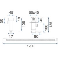 Гигиенический душ Rea Fenix Chrome B5126 (хром) - Превью изображения №5 — Интернет-магазин Time-Shop