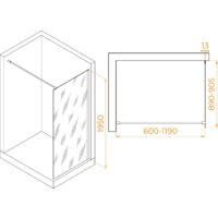 Душевая стенка RGW WA-010G 351001009-16 90 (золото/прозрачное стекло) - Превью изображения №2 — Интернет-магазин Time-Shop