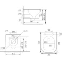 Унитаз подвесной Roxen Boro 530145-01 Rimless Soft Close - Превью изображения №12 — Интернет-магазин Time-Shop