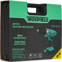 Дрель-шуруповерт Trustfield ETCD-18.2.1 (с 2-мя АКБ, кейс) - Превью изображения №9 — Интернет-магазин Time-Shop