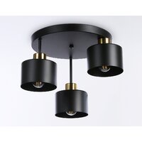 Люстра средней высоты Ambrella light Traditional TR8121/3 BK/BS (черный/латунь) - Превью изображения №2 — Интернет-магазин Time-Shop