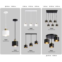 Люстра средней высоты Ambrella light Traditional TR8121/3 BK/BS (черный/латунь) - Превью изображения №5 — Интернет-магазин Time-Shop