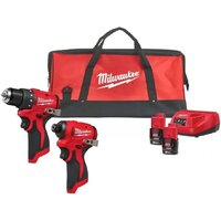 Milwaukee M12 BLPP2D-202B 4933500139 (шуруповерт, винтоверт, 2 АКБ, сумка)