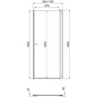 Душевая дверь Triton Уно 70 - Превью изображения №9 — Интернет-магазин Time-Shop