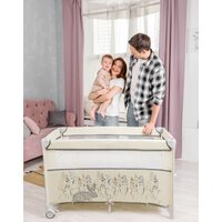 Манеж-кровать Amarobaby Transform Flora AMARO-26TrF/03 (бежевый) - Превью изображения №9 — Интернет-магазин Time-Shop