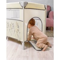 Манеж-кровать Amarobaby Transform Flora AMARO-26TrF/03 (бежевый) - Превью изображения №10 — Интернет-магазин Time-Shop