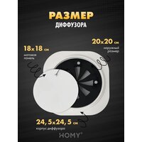 Вентиляционная решетка HOMY AIR круглый A125WRS d200 (белая) - Превью изображения №3 — Интернет-магазин Time-Shop