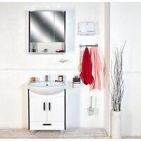  Doratiz Шкаф с зеркалом Doratiz Астра 60 2711.048 (белый/венге) - Превью изображения №6 — Интернет-магазин Time-Shop