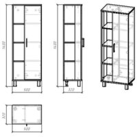  Doratiz Шкаф-полупенал Гавайи 50 R 2712.301 (дуб сонома/белый) - Превью изображения №12 — Интернет-магазин Time-Shop