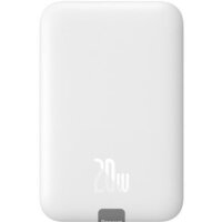 Внешний аккумулятор Baseus Magnetic Mini Wireless Fast Charging Power Bank 20W 6000mAh (белый) - Превью изображения №2 — Интернет-магазин Time-Shop