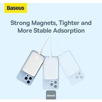 Внешний аккумулятор Baseus Magnetic Mini Wireless Fast Charging Power Bank 20W 6000mAh (белый) - Превью изображения №8 — Интернет-магазин Time-Shop