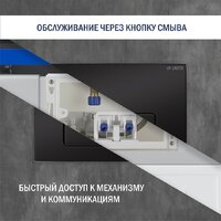 Унитаз подвесной Lauter Vortex 2110830 с кнопкой 219704F (квадратная, черный) - Превью изображения №27 — Интернет-магазин Time-Shop