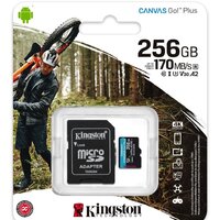 Карта памяти Kingston Canvas Go! Plus microSDXC 256GB SDCG3/256GB (с адаптером) - Превью изображения №4 — Интернет-магазин Time-Shop
