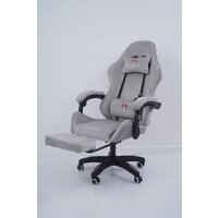 Игровое (геймерское) кресло Calviano 1584 (велюр, серый) - Превью изображения №5 — Интернет-магазин Time-Shop