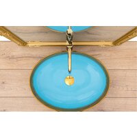 Умывальник Rea Margot (золотистый/синий) - Превью изображения №5 — Интернет-магазин Time-Shop