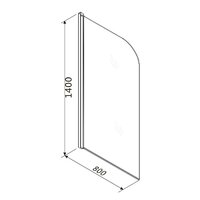Стеклянная шторка для ванны Roxen Brimen 52010-80 80х140 - Превью изображения №7 — Интернет-магазин Time-Shop