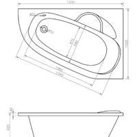 Ванна Lavinia Boho Bell Pro 150x100 L 3702150L - Превью изображения №6 — Интернет-магазин Time-Shop