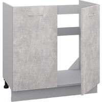 Шкаф напольный Кортекс-мебель Корнелия Лира НШ80м (ателье светлый) - Превью изображения №2 — Интернет-магазин Time-Shop