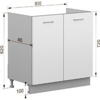 Шкаф напольный Кортекс-мебель Корнелия Лира НШ80м (ателье светлый) - Превью изображения №3 — Интернет-магазин Time-Shop