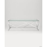 Журнальный столик Stool Group Арт Деко 120x60 ECT-015 (прозрачное стекло/сталь серебристый) - Превью изображения №4 — Интернет-магазин Time-Shop